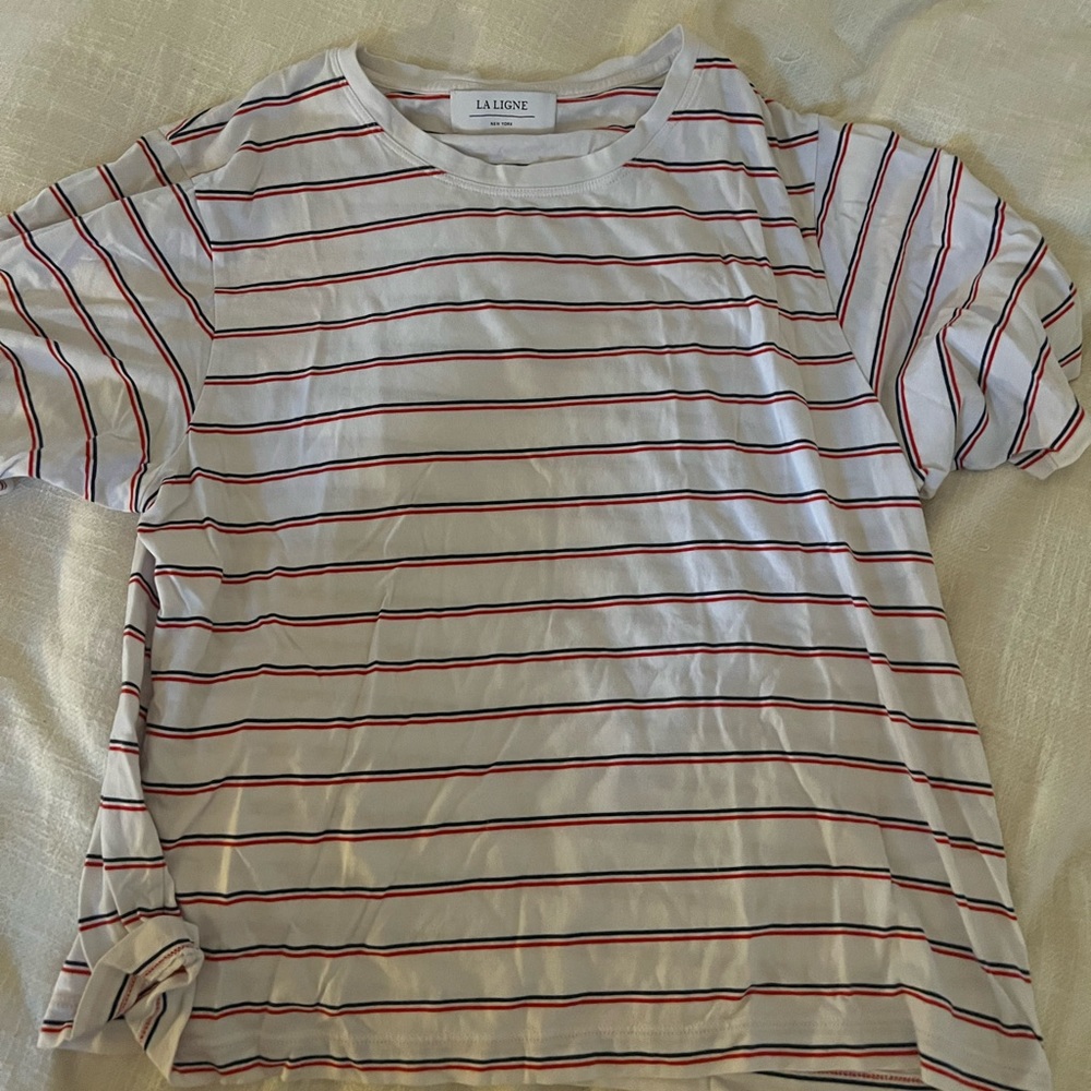 Striped White La Ligne tee